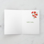 Aangepaste Red Field Poppies 95th Birthday Kaart (Binnen)