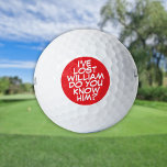 Aangepaste Red Funny Comic Book Lost Golfballen<br><div class="desc">Vermeng je ballen nooit meer. Geef de naam een persoonlijk tintje aan de creëer unieke golfballen die ontworpen zijn om een wit,  knal,  zap in iemands spel te zetten. Ontworpen door: Thisnotme©</div>
