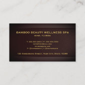 Aangepaste Red Maroon Gold Beauty Wellness Beroep Visitekaartje (Achterkant)