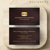 Aangepaste Red Maroon Gold Creative Media Professi Visitekaartje