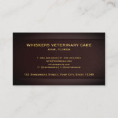 Aangepaste Red Maroon Gold Pet Services Profession Visitekaartje (Achterkant)