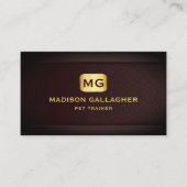 Aangepaste Red Maroon Gold Pet Services Profession Visitekaartje (Voorkant)