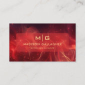 Aangepaste Red Maroon Space Cosmos Professional Visitekaartje (Voorkant)