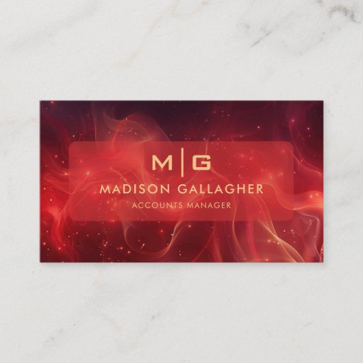 Aangepaste Red Maroon Space Cosmos Professional Visitekaartje (Voorkant)