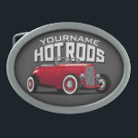 Aangepaste Red Roadster  hotspots Gesp<br><div class="desc">Speciaal aangepaste roadster Red Roadster Hot Rod Shop Garage-cadeautjes - Personaliseer uw wensen met jouw naam of aangepaste tekst - Het ultieme UNIQUE-cadeau voor die hotste rol,  aangepaste klassieke autoliefhebber!</div>