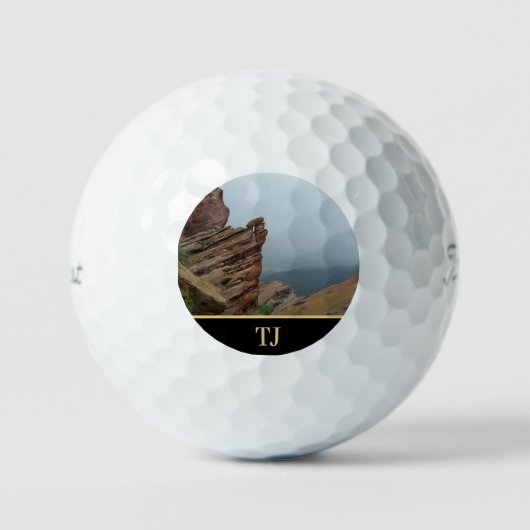 Aangepaste "Red Rocks" golfballen met landschapspr (Voorkant)