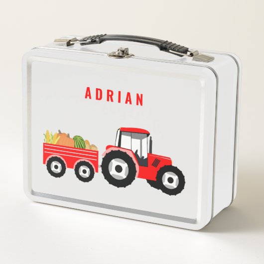 Aangepaste Red Tractor Truck Boerderij School (Voorkant)