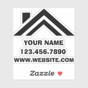 Aangepaste redacteur onroerend goed naam auto vrac sticker