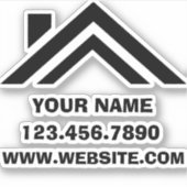 Aangepaste redacteur onroerend goed naam auto vrac sticker (Voorkant)