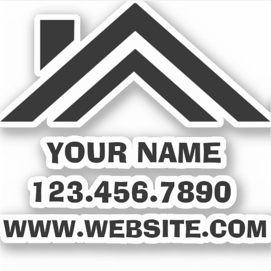 Aangepaste redacteur onroerend goed naam auto vrac sticker (Voorkant)