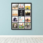 Aangepaste reeks 11 Foto Aangepast collage Canvas Afdruk (Insitu (Houten vloer))