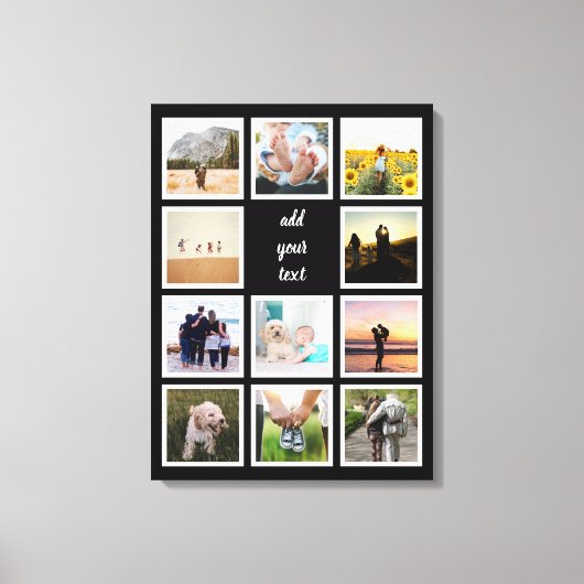 Aangepaste reeks 11 Foto Aangepast collage Canvas Afdruk (Voorkant)