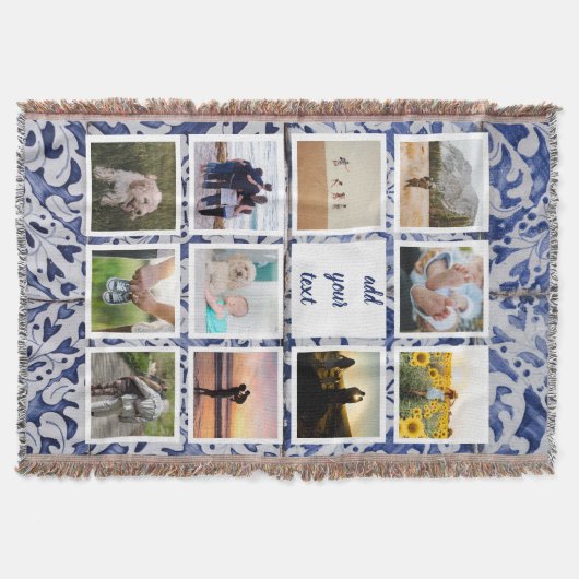 Aangepaste reeks 11 Foto Aangepast collage Deken (Voorkant)