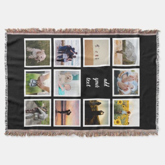 Aangepaste reeks 11 Foto Aangepast collage Deken (Voorkant)