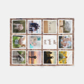 Aangepaste reeks 11 Foto Aangepast collage Fleece Deken (Voorkant (Horizontaal))