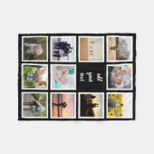 Aangepaste reeks 11 Foto Aangepast collage Fleece Deken (Voorkant (Horizontaal))