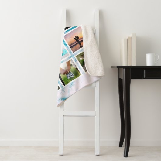 Aangepaste reeks 11 Foto Aangepast collage Sherpa Deken (In situ)