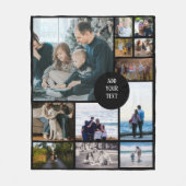 Aangepaste reeks 12 fotocollage fleece deken (Voorkant)