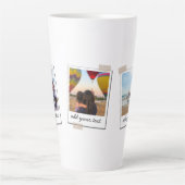 Aangepaste reeks 3 Foto Aangepast collage Latte Mok (Voorkant)