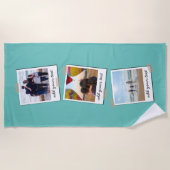 Aangepaste reeks 3 Foto Aangepast collage Strandlaken (Voorkant)