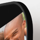 Aangepaste reeks 3 Foto Collage Trendy Black Pickleball Paddle (Links Detail)