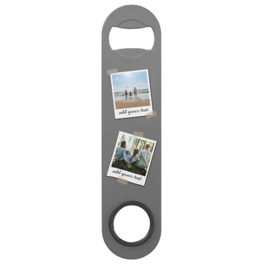 Aangepaste reeks 4 Foto Aangepaste collage Speed Flessenopener (Achterkant)