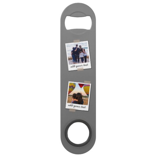 Aangepaste reeks 4 Foto Aangepaste collage Speed Flessenopener (Voorkant)