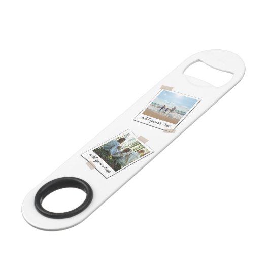 Aangepaste reeks 4 Foto Aangepaste collage Speed Flessenopener (Achterkant Gekanteld)