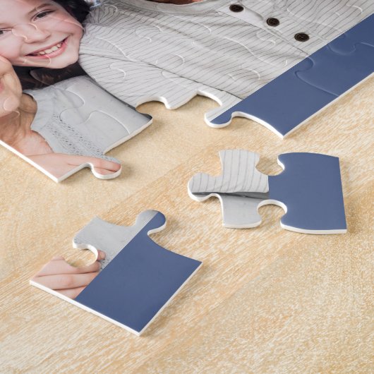 Aangepaste reeks 4 Fotocollage Aangepaste tekst en Legpuzzel (Zijkant)