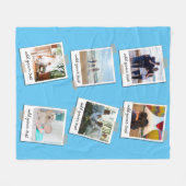 Aangepaste reeks 6 Foto Aangepast collage Fleece Deken (Voorkant (Horizontaal))