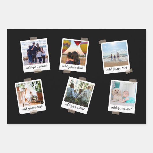 Aangepaste reeks 6 Foto Aangepast collage Inpakpapier Vel (Voorkant)