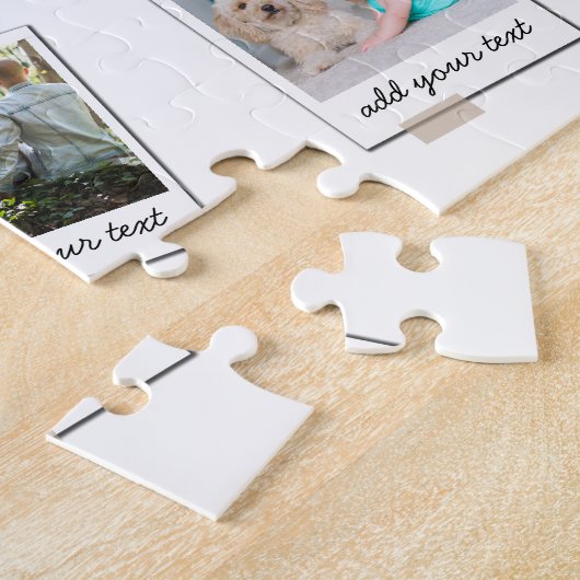 Aangepaste reeks 6 Foto Aangepast collage Legpuzzel (Zijkant)