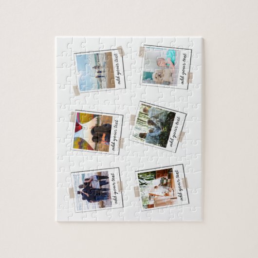 Aangepaste reeks 6 Foto Aangepast collage Legpuzzel (Verticaal)