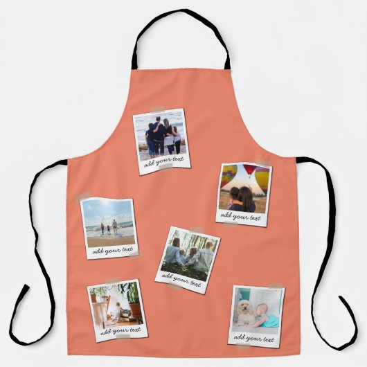 Aangepaste reeks 6 Foto Aangepast collage Schort (Voorkant)