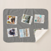 Aangepaste reeks 6 Foto Aangepast collage Sherpa Deken (Voorkant (horizontaal))