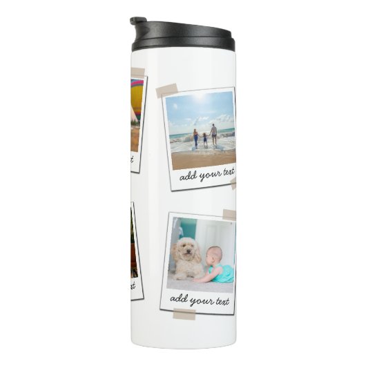 Aangepaste reeks 6 Foto Aangepast collage Thermosbeker (Geroteerd rechts)