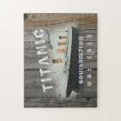 Aangepaste reeks bijtende driftwood Titanic Legpuzzel (Verticaal)