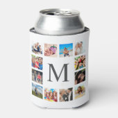 Aangepaste reeks foto's Collage Persoonlijk Wit Blikjeskoeler (Blikje Voorkant)