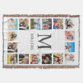 Aangepaste reeks foto's Collage Persoonlijk Wit Deken (Voorkant)