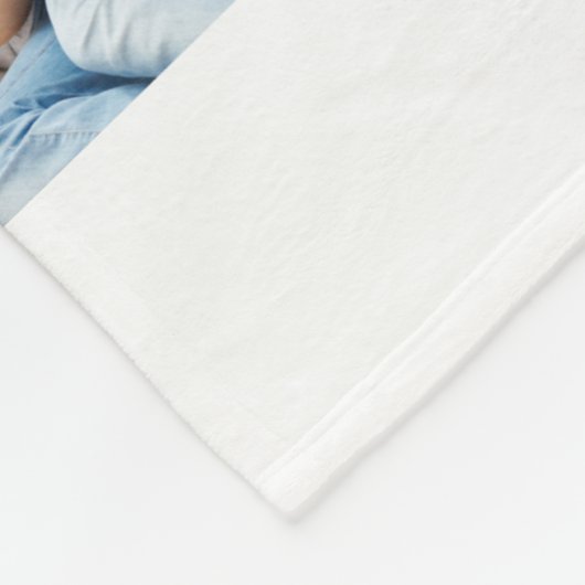 Aangepaste reeks foto's Collage Persoonlijk Wit Fleece Deken (Hoek)