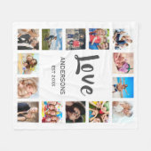 Aangepaste reeks foto's Collage Persoonlijk Wit Fleece Deken (Voorkant (Horizontaal))