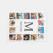 Aangepaste reeks foto's Collage Persoonlijk Wit Fleece Deken (Voorkant (Horizontaal))