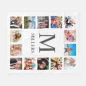 Aangepaste reeks foto's Collage Persoonlijk Wit Fleece Deken (Voorkant (Horizontaal))