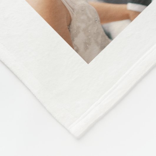 Aangepaste reeks foto's Collage Persoonlijk Wit Fleece Deken (Hoek)