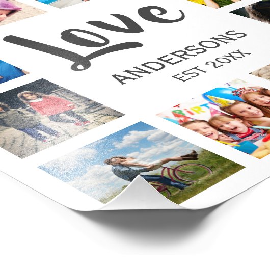 Aangepaste reeks foto's Collage Persoonlijk Wit Foto Afdruk (Hoek)