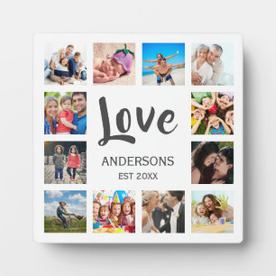 Aangepaste reeks foto's Collage Persoonlijk Wit Fotoplaat