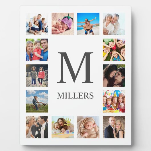 Aangepaste reeks foto's Collage Persoonlijk Wit Fotoplaat (Voorkant)