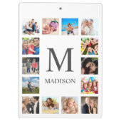 Aangepaste reeks foto's Collage Persoonlijk Wit Klembord (Achterkant)