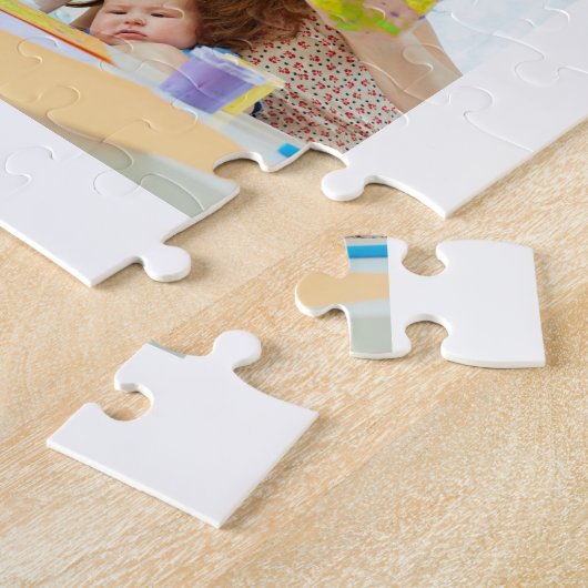 Aangepaste reeks foto's Collage Persoonlijk Wit Legpuzzel (Zijkant)