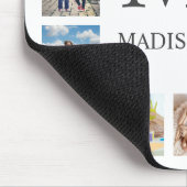 Aangepaste reeks foto's Collage Persoonlijk Wit Muismat (Hoek)